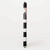 Abstracte zwarte strepen Hoesje-Mate iPhone X Hoes (Achterkant / rechts)