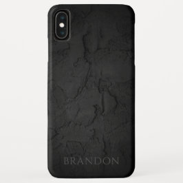 Abstracte zwarte textuur Gepersonaliseerde Naam Case-Mate iPhone Case