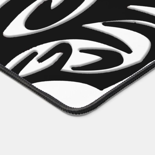 Abstracte zwarte tribaal bureaumat (Hoek)