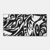 Abstracte zwarte tribaal bureaumat (Voorkant)