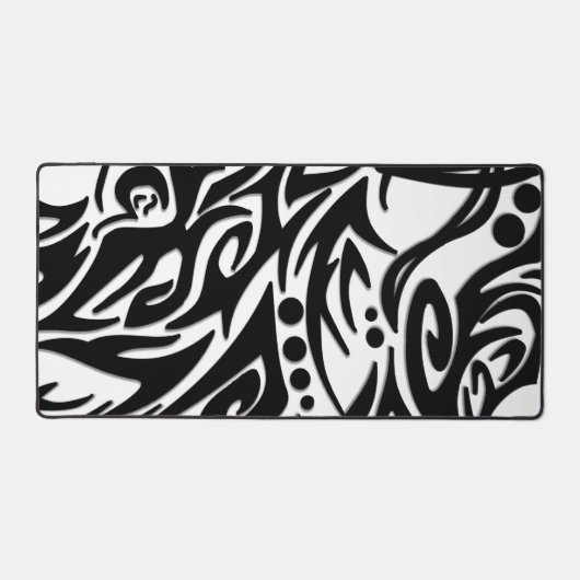 Abstracte zwarte tribaal bureaumat (Voorkant)