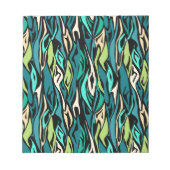 Abstracte zwarte turquoise notitieblok (Voorkant)