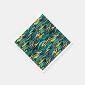 Abstracte zwarte turquoise servet (Hoek)