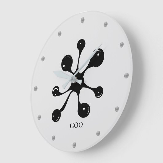 Abstracte zwarte vlek grote klok (Hoek)