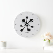 Abstracte zwarte vlek grote klok (Huis)