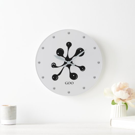 Abstracte zwarte vlek grote klok (Huis)