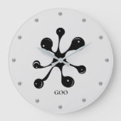 Abstracte zwarte vlek grote klok (Voorkant)