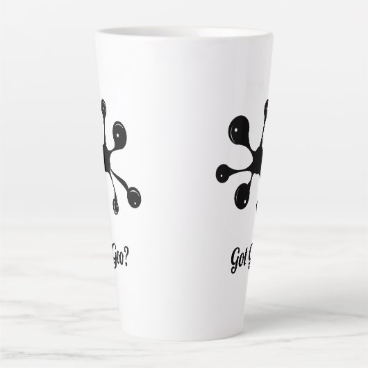 Abstracte zwarte vlek latte mok (Voorkant)