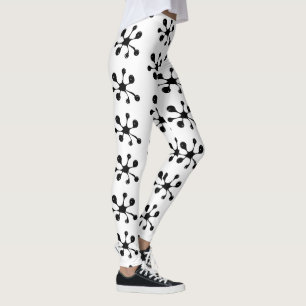 Abstracte zwarte vlek leggings