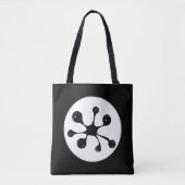 Abstracte zwarte vlek tote bag (Voorkant)