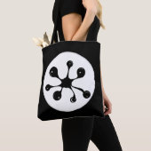 Abstracte zwarte vlek tote bag (Dichtbij)