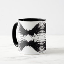 Abstracte Zwarte Vleugels Alcoholinkt Kunst