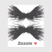 Abstracte Zwarte Vleugels Alcoholinkt Kunst Sticker (Vel)