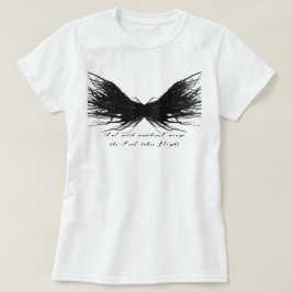 Abstracte Zwarte Vleugels Alcoholinkt Kunst T-shirt