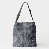 Abstracte Zwarte Waterverf Bloeien w Aangepaste te Crossbody Tas (Achterkant)