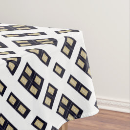 Abstracte zwarte Windows Gold-tablet Tafelkleed