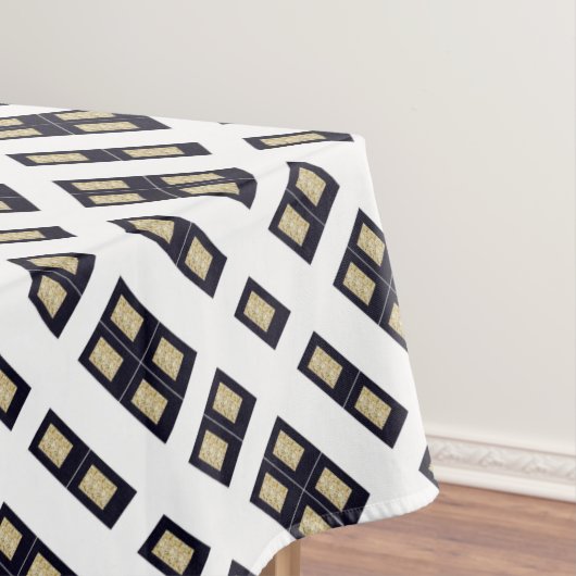 Abstracte zwarte Windows Gold-tablet Tafelkleed (Voorbeeld)