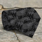 Abstracte zwarte witte bladeren herhalen ontwerppa stropdas