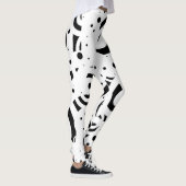 ABSTRACTE ZWARTE WITTE CIRCLS DIGITALE ART LEGGINGS (Rechts)