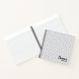 Abstracte zwarte witte cirkels Journal Notitieboek