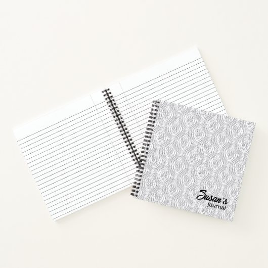 Abstracte zwarte witte cirkels Journal Notitieboek (Binnen)