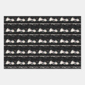 Abstracte zwarte, witte en pastelkleurspiegel inpakpapier vel (Voorkant 3)