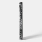 Abstracte zwarte witte Faux Marble Persoonlijke Na Case-Mate iPhone Case (Achterkant / Links)