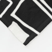 Abstracte Zwarte Witte Geometrische Tegels Fleece Deken (Hoek)