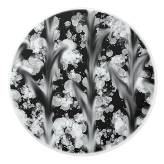 Abstracte zwarte witte knop (Voorkant)