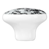 Abstracte zwarte witte knop (Zijkant)