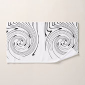 Abstracte zwarte witte lijnen met dubbele minimali bad handdoek (Handdoek)