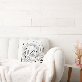Abstracte zwarte witte lijnen met dubbele minimali kussen