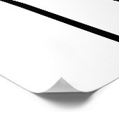 Abstracte zwarte witte lijnen met dubbele minimali poster (Hoek)
