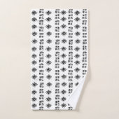 Abstracte Zwarte Witte Markeringen Bad Handdoek (Handdoek)