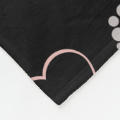 Abstracte zwarte witte Valentijnsdag haren liefde Fleece Deken (Hoek)