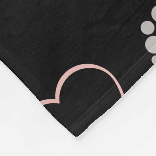 Abstracte zwarte witte Valentijnsdag haren liefde Fleece Deken (Hoek)