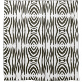 Abstracte zwarte witte zebra Stripes Showgordijnen Douchegordijn (Voorkant)