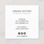 ABSTRACTE ZWARTE ZWARTE WIT VAN CHISCHE KERAMISCHE VIERKANTE VISITEKAARTJE (Achterkant)