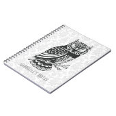 Abstracte zwartwit notitieboek (Linkerzijde)