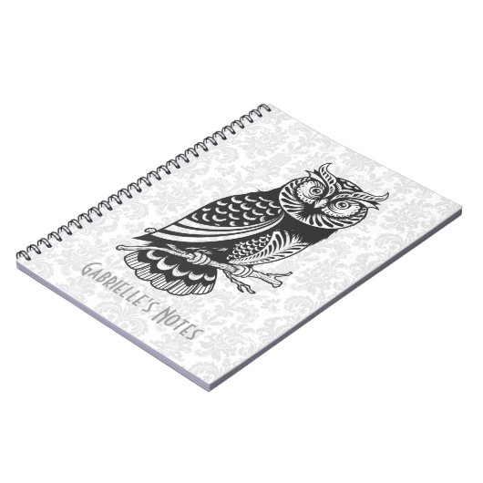 Abstracte zwartwit notitieboek (Linkerzijde)