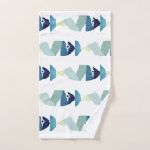 Abstracte zwemblauwvis bad handdoek (Handdoek)