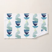 Abstracte zwemblauwvis bad handdoek (Handdoek)