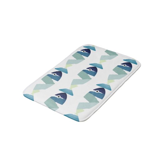 Abstracte zwemblauwvis badmat (Gekanteld)