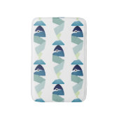 Abstracte zwemblauwvis badmat (Voorkant Verticaal)