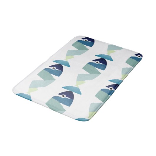 Abstracte zwemblauwvis badmat (Gekanteld)