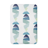 Abstracte zwemblauwvis badmat (Voorkant Verticaal)