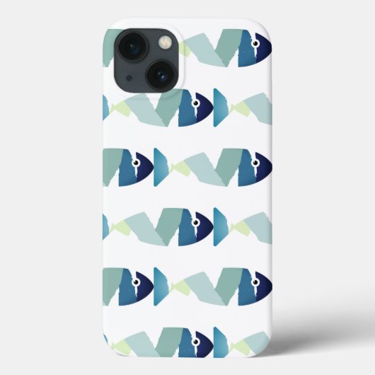 Abstracte zwemblauwvis Case-Mate iPhone case (Achterkant)