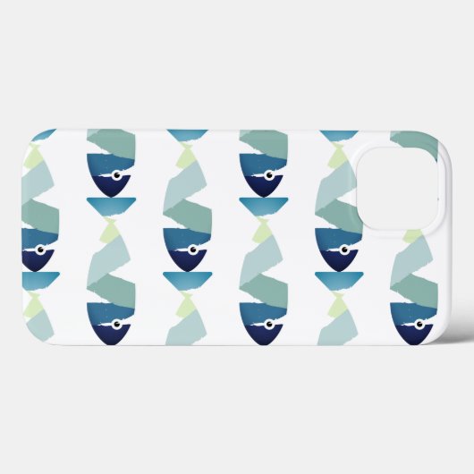 Abstracte zwemblauwvis Case-Mate iPhone case (Achterkant (horizontaal))