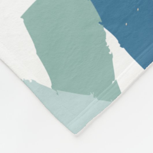 Abstracte zwemblauwvis fleece deken (Hoek)