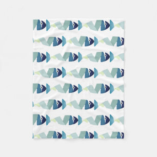Abstracte zwemblauwvis fleece deken